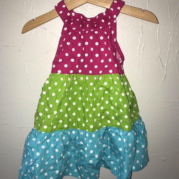 ❤️ 3/$18 Gymboree Tiered Dress 6-12M - Picture 2 of 3